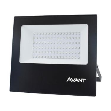 Imagem de Refletor Holofote Led 100w Slim Branco Frio 6500k Ip65 Avant Cor Da Lu