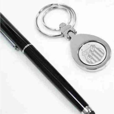 Imagem de Jg Caneta De Metal Touchscreen Com Chaveiro - Santos-Unissex