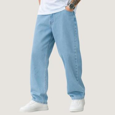 Imagem de Calça Balão Calca Jeans Masculina Bag Boca Larga Streetwear - NoBrand,