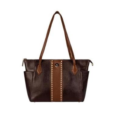 Imagem de Bolsa feminina de couro liso Esmeralda-Feminino