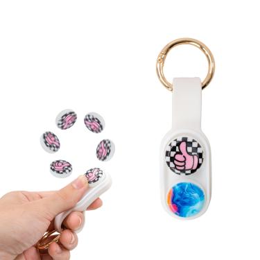 Imagem de Pop Puck Brinquedo Antistress Magnetico Relaxante Imã Fidget Spinner Cor:Branco