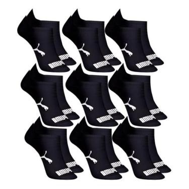 Imagem de Kit 9 Pares Meias Invisível Puma Sapatilha Adulto Original, 44/46, Pre