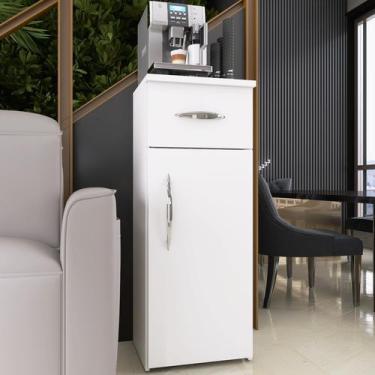 Imagem de Gabinete Multiuso Funcional com 1 Porta e 1 Gaveta Branco - ECOMMERCE 