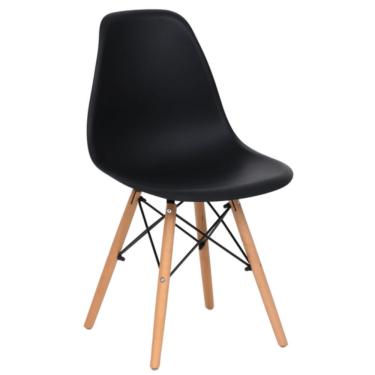 Imagem de Cadeira de Jantar Eames Eiffel Dkr Estrutura em Aço Assento em PP (Polipropileno) Preto