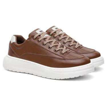 Imagem de Sapatenis Urbano Couro Premium Casual Solado Nuvem Ronco Ferraro - Capuccino-Masculino