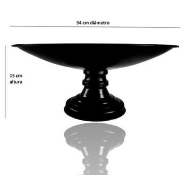Imagem de Fruteira Cesto Metal Preto Minimalista - Metais Massuia