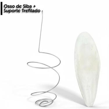 Imagem de Osso de Siba PP 10g á 25g Osso Choco Sépia + Suporte - Passaros, Roedo