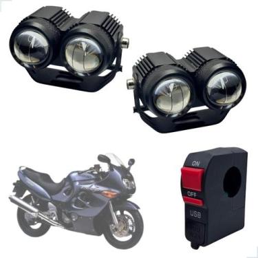 Imagem de Farol de Milha Auxiliar Neblina Led 20w 12v + Botão On/ Off Usb GSX 75