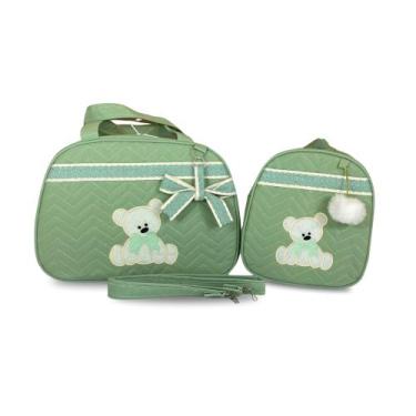 Imagem de Kit Bolsa Maternidade 2 Peças Grande Impermeável + Mochila + Trocador 