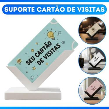 Imagem de Expositor Porta Cartão De Visita Suporte Display De Mesa Escritório Sa