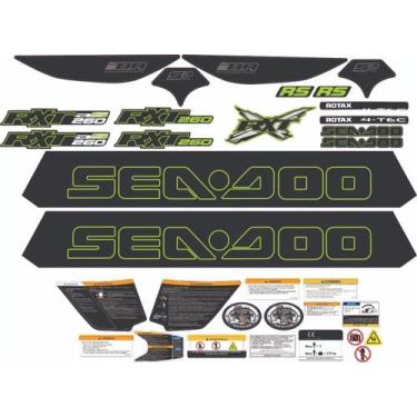 Imagem de Kit Adesivo Compatível Jet Ski Seadoo RXT 260 Verde - SPTS
