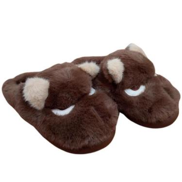 Imagem de Pantufa Chinelo De Quarto Cachorro REF. PTF06167 - NOVA RIO, Marrom, 3