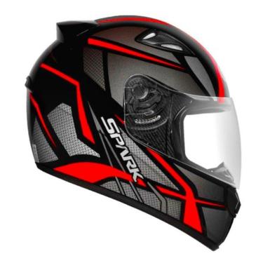 Imagem de Capacete Ebf Spark Spider Preto e Vermelho-Masculino