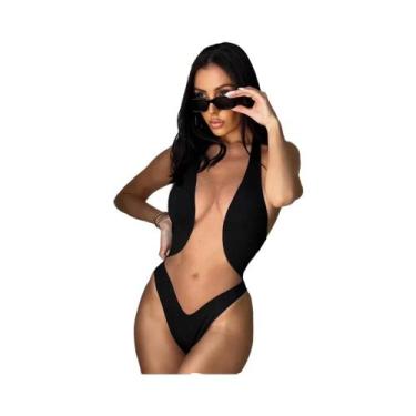 Imagem de Body Transparente Sexy Sem Mangas Para Mulheres, Lingerie Com Alças No