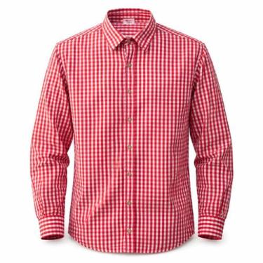 Imagem de Camisa Masculina Xadrez Casual Festa Junina Manga Longa - Photok, Verm