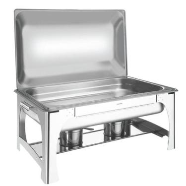 Imagem de Rechaud Tramontina Aço Inox Retangular Cuba GN 1/1 9L com Fogareiro