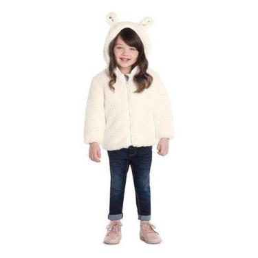 Imagem de Jaqueta Infantil Menina Panda Inverno Forrada Trick Nick, Creme, 9-12 