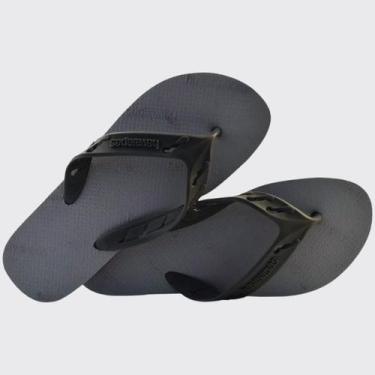 Imagem de Chinelo Masculino de Dedo Casual Havaianas Track 4149820, Cinza gelo, 