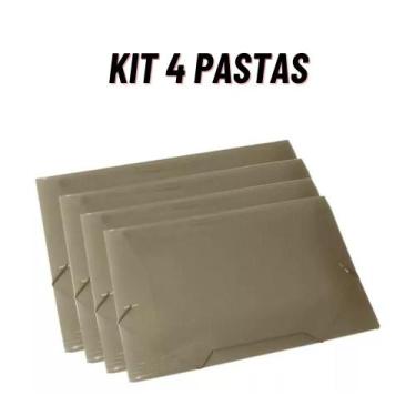 Imagem de Pastas Organizadoras Para Documentos E Arquivos Com Elástico Cor:Fume 
