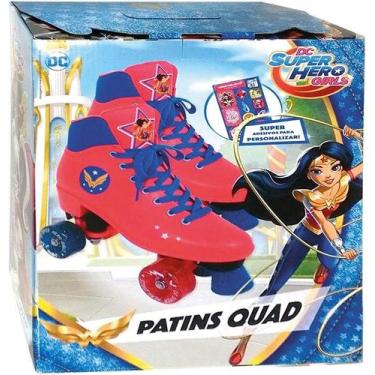 Imagem de Patins Quad Super Hero Girls Mulher Vermelho/Azul Tam. 32-33 - Bel
