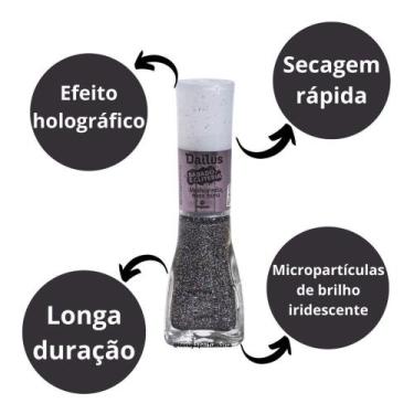Imagem de Esmalte Dailus Babado E Gliteria Melhor Não, Mas Bora 8ml