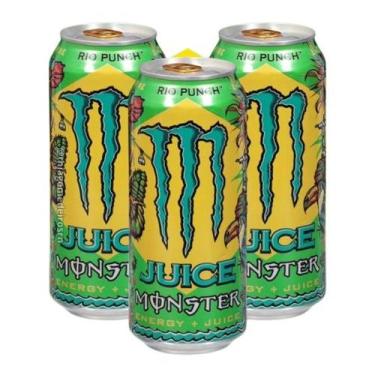 Imagem de Kit 3 Energético Monster Energy Juic Rio Punch 473ml