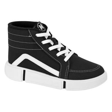 Imagem de Tenis masc inf molekinho cano alto, Preto, Branco, 30