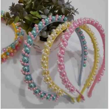 Imagem de Bordada tiara - Chika Dy laço , Amarelo