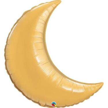 Imagem de Balão 35 formato de lua dourada - Qualatex