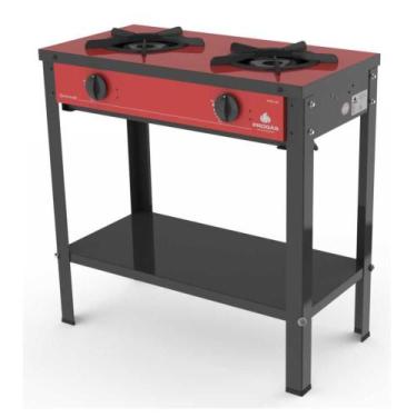 Imagem de Fogão Industrial a Gás 2 Bocas Gourmet Vermelho PRGE-200 - Progás - PR