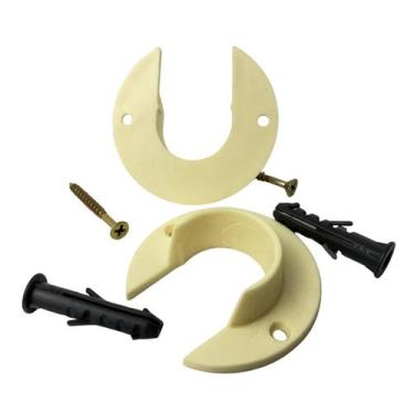 Imagem de Kit 2 Suporte Roseta Flange Para Varão Cortina 28mm - JC ART MINAS, PA