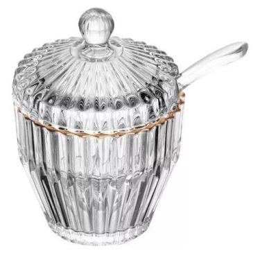 Imagem de Açucareiro de Cristal com Fio de Ouro Wolff