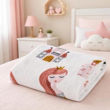 Imagem de Manta Flannel Infantil Solteiro Little Princess 2,40x1,50 Macia Quenti
