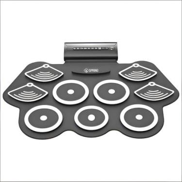 Imagem de Bateria Eletronica Spring 9 Pads Cor Preto Dobrável