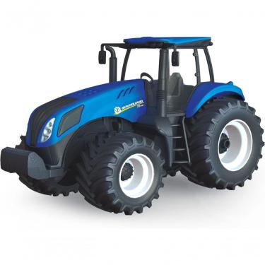 Imagem de Trator Agriculture New Holland 585 de Brinquedo com Pneus Emborrachados Cabine Translúcida Multicolor Usual Brinquedos