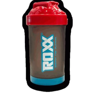 Imagem de Coqueteleira Roxx (500ml) - Cor: Fumê Tampa Vermelha