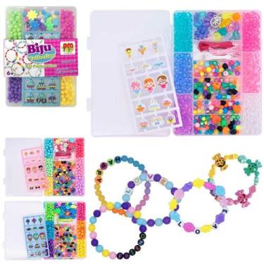 Imagem de Kit beleza / bijuteria infantil com micangas sortidas kit pocket plus 