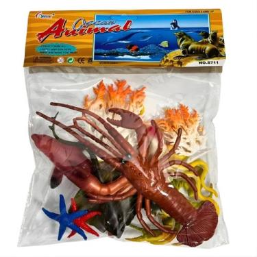 Imagem de Kit Brinquendo Animais Marinhos Banho Tubarões Golfinho - - Europio, G
