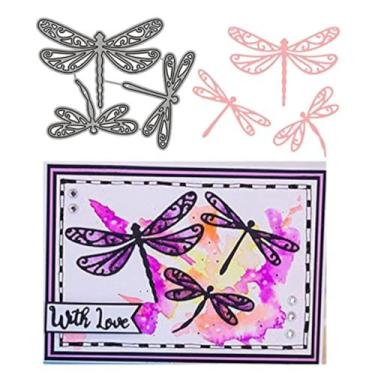 Imagem de Matrizes de corte em metal para scrapbooking DIY, libélula, 9 x 8 cm -