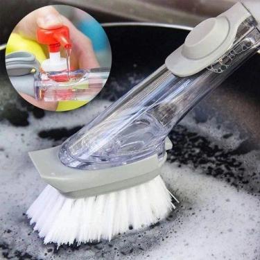 Imagem de Escova de Limpeza 2 em 1 - Dispenser Detergente, Lava Louça - innovare