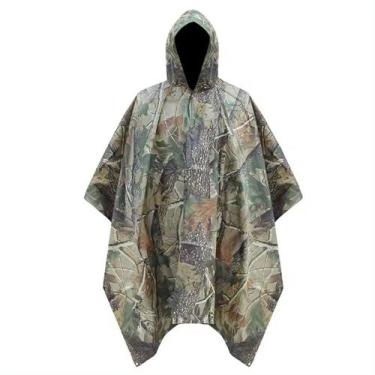 Imagem de Capa De Chuva Tipo Poncho Impermeável Adulto 3 Em 1 Para Pesca Camping