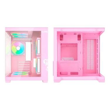 Imagem de Gabinete Gamer Clanm Rosa Grodd Candy Com 5 Fans RGB