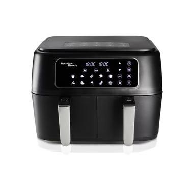 Imagem de FRITADEIRA ELÉTRICA HAMILTON BEACH AIR FRYER DIGITAL C/ CESTO DUPLO 8L AÇO INOX PRETO 127V ASWE-006-BZ127