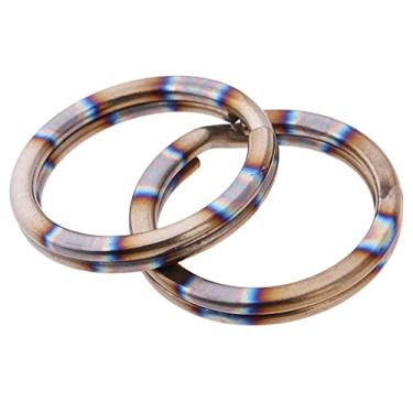 Imagem de YIJU 2 Split Anéis Loop Hoop Titânio Chaveiro Chaveiro de Camping Pesca de, 18mm.