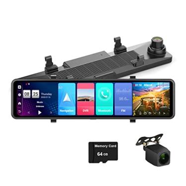 Imagem de XRC TECH Câmera veicular 4G Espelho retrovisor 12 polegadas IPS Touch Screen Android 8.1 RAM2GB ROM32GB WiFi GPS Navi Bluetooth monitoramento remoto lente dupla FHD 1080P