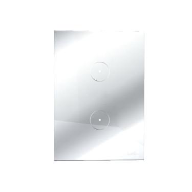 Imagem de Interruptor De Luz Touch Tok Glass 2 Botões Prata Lumenx