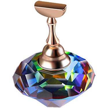 Imagem de Tvoip 1 pç Suporte magnético para unhas para treino, suporte de acrílico, suporte de cristal, liga falsa, ponta de unha, ferramenta de manicure DIY