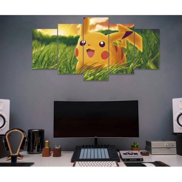 Imagem de Quadro Decorativo Sala Quarto Escritório Pikachu