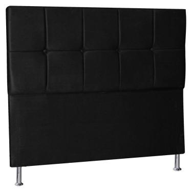 Imagem de Cabeceira Casal 1,40m Lisboa Suede Preto