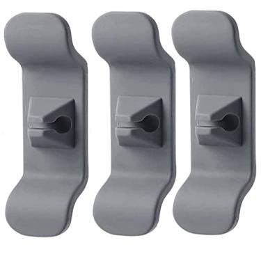 Imagem de Organizador de cabos para eletrodomésticos, pacote com 3 organizadores de cabos para armazenamento de pequenos eletrodomésticos, fritadeira de ar, torradeira, liquidificador, cafeteira (cinza)